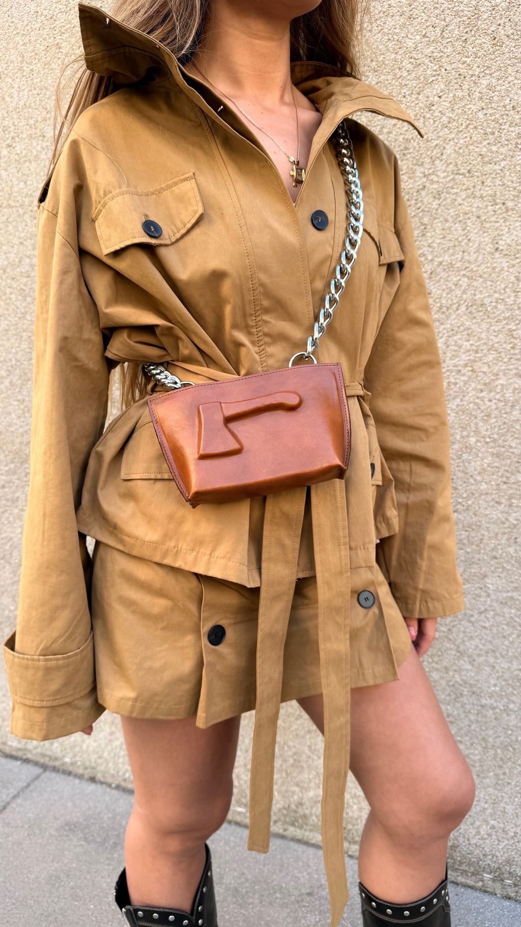 Brown Mini axe bag
