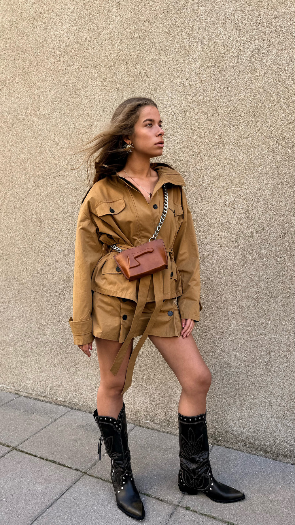 Brown Mini axe bag