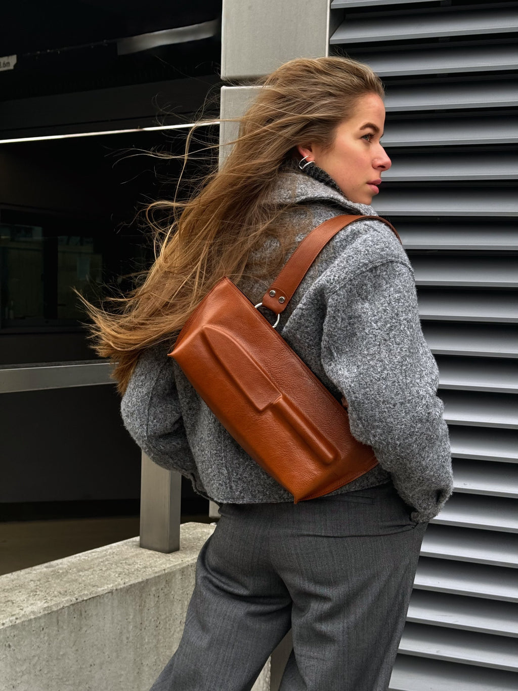 Knife mini bag in brown image 0