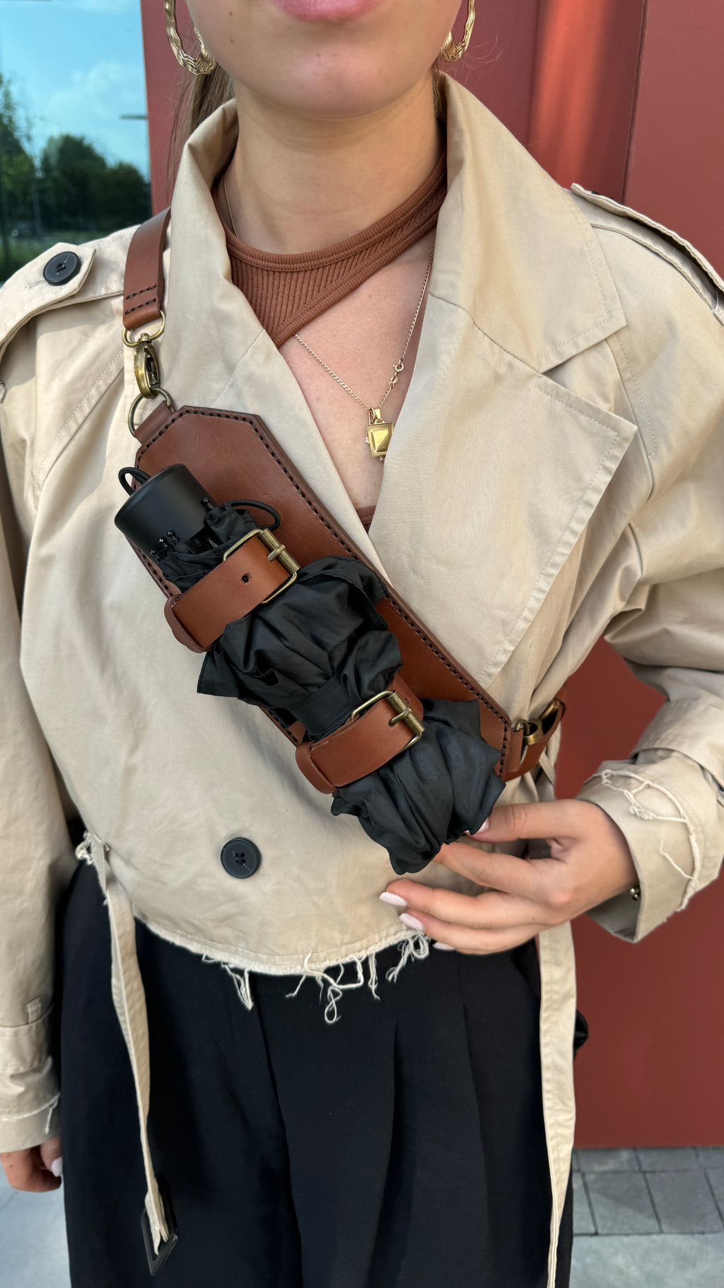 Brown bag for umbrella image 2