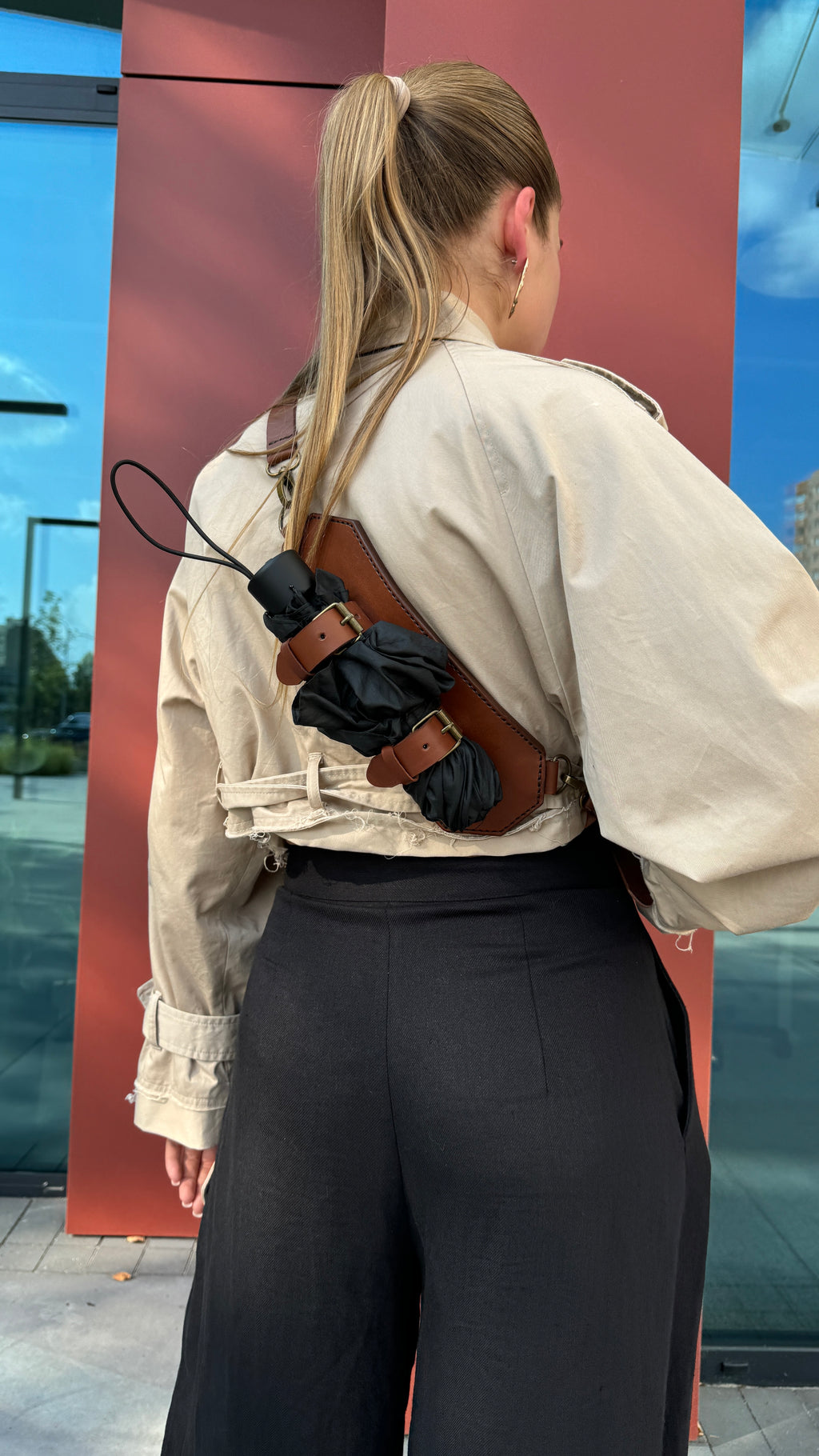 Brown bag for umbrella image 4