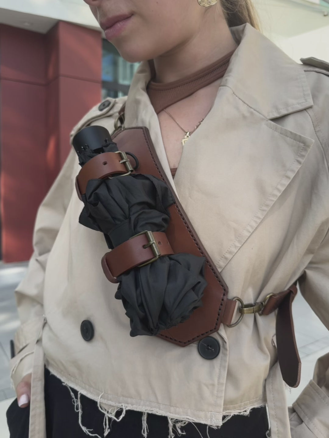 Brown bag for umbrella